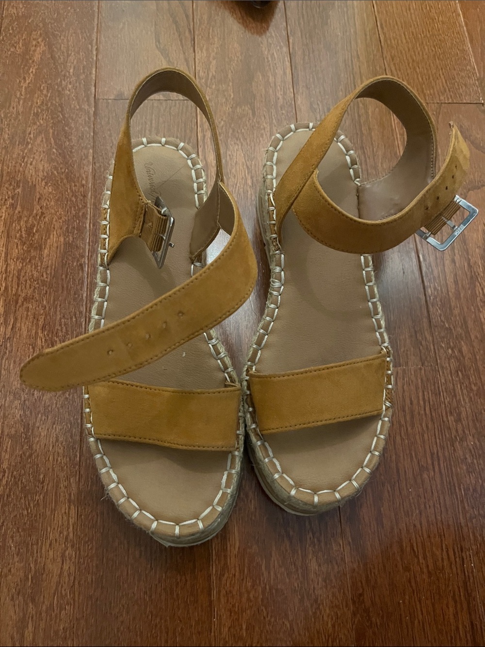 Universal Thread Tan Suede Espadrille Slingback Sandals